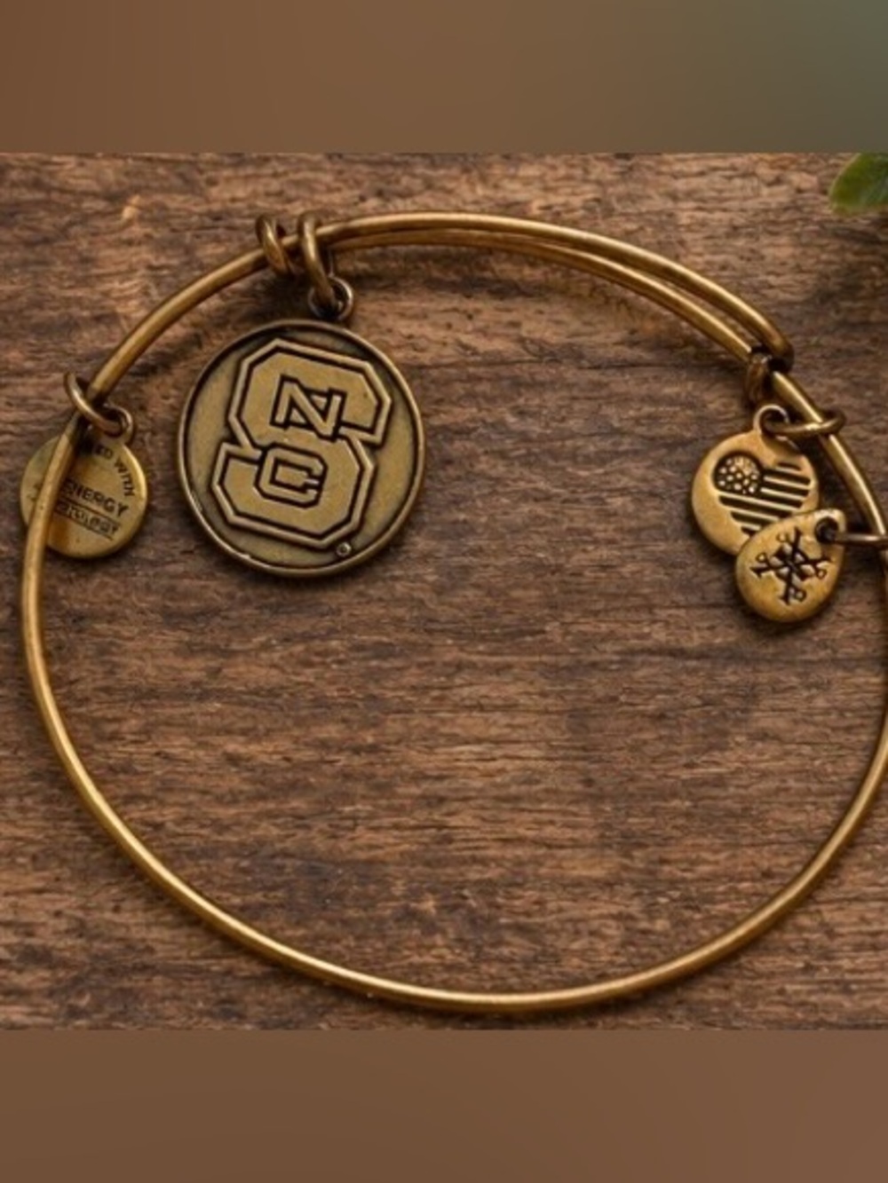 Alex & Ani Gold Charm NC State Bangle Bracelet